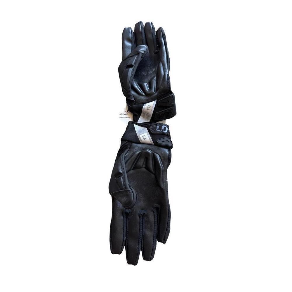 Nike D-TACK Youth Lineman Black Padded Football Gloves Youth Small - Picture 2 of 2